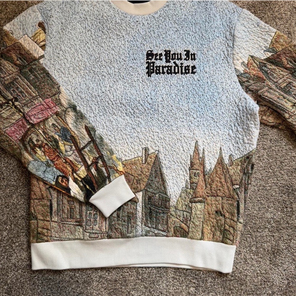 Jordan Craig Artistic Cityscape Crewneck Sweater